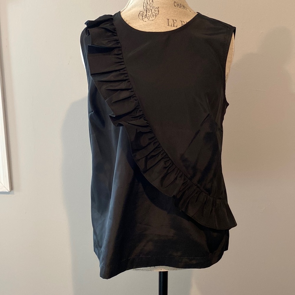J crew ruffled shirt  size 8